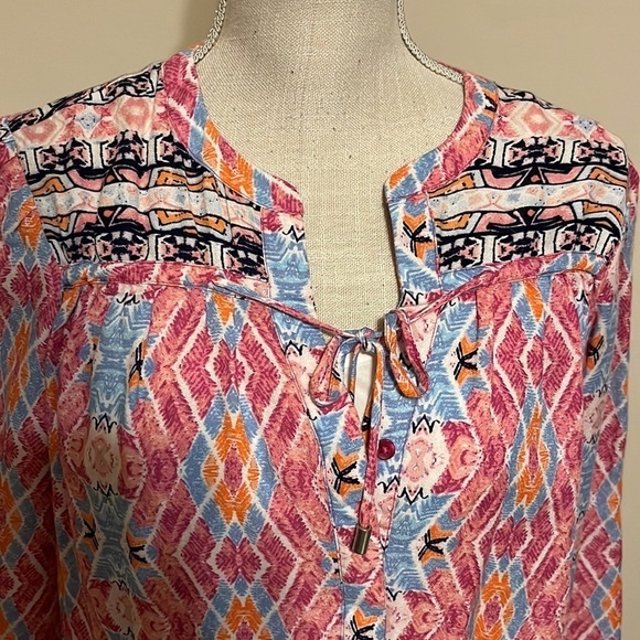 New Directions blouse, gathered bodice, sz medium - Picture 2 of 6